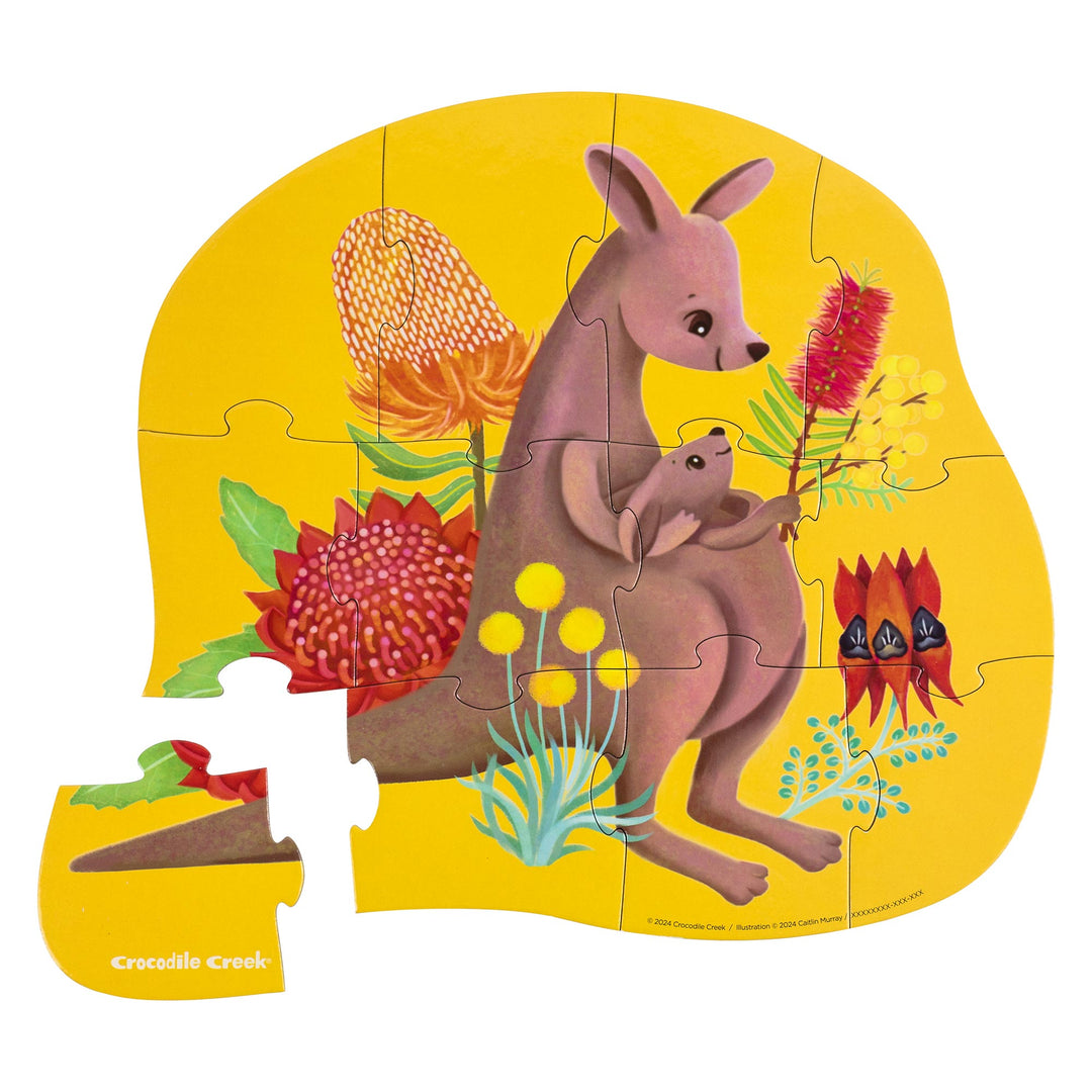 Mini Puzzle 12 Piece - Kangaroo & Joey