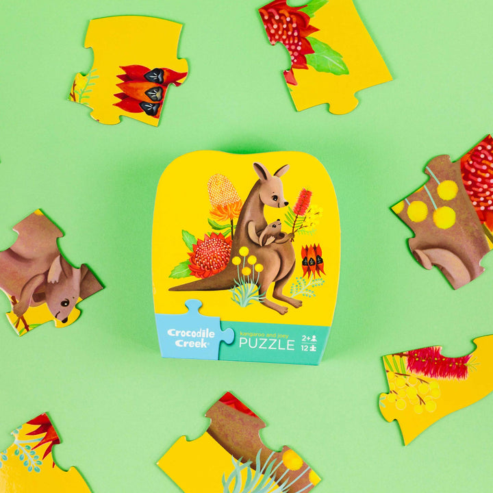 Mini Puzzle 12 Piece - Kangaroo & Joey