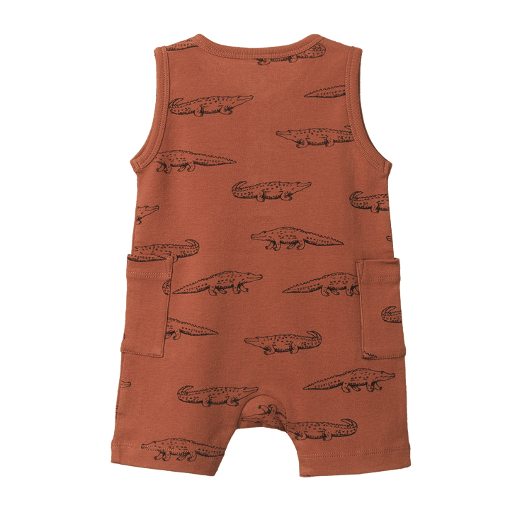 Nature Baby Camper Suit - Crocodile Print