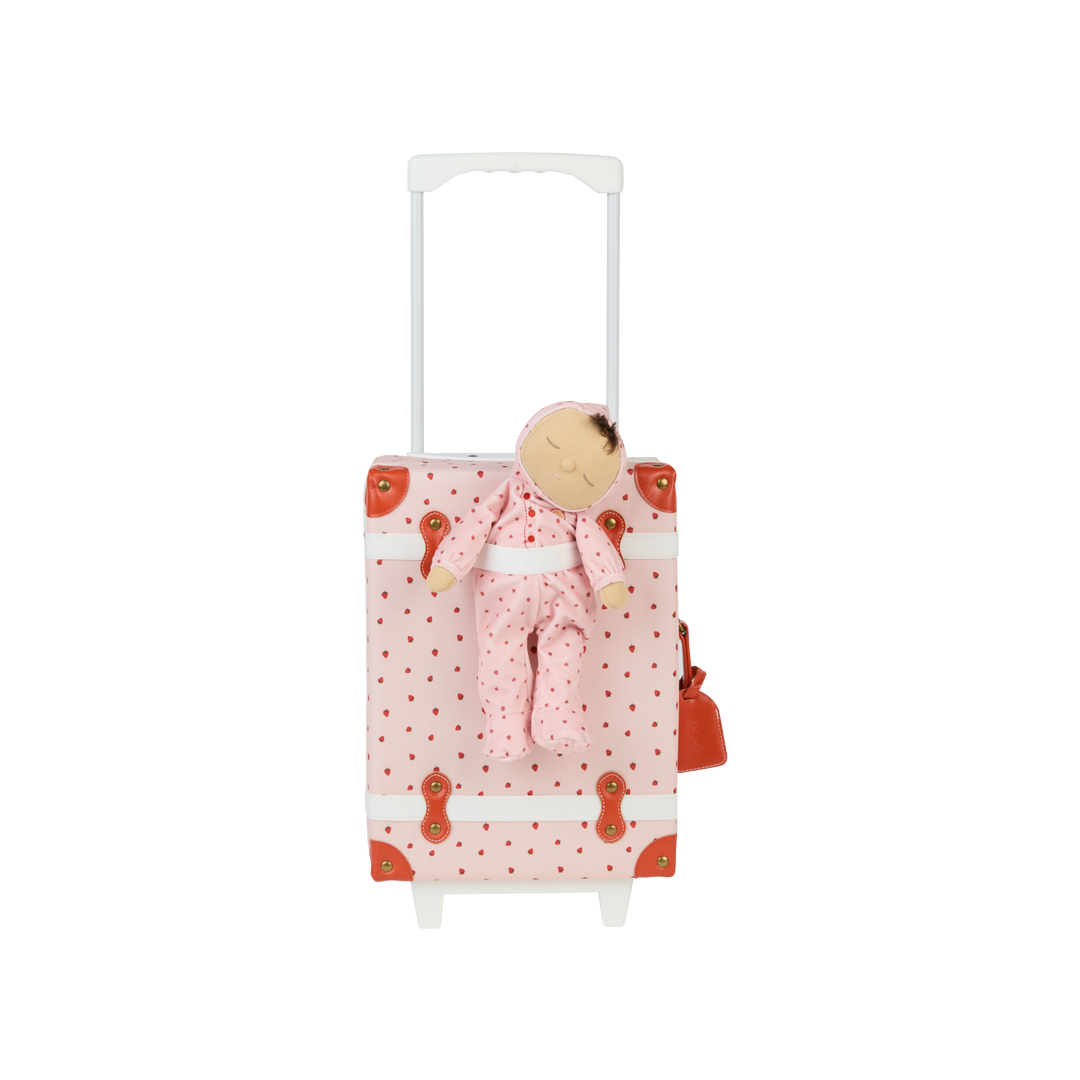 Olli Ella See-Ya Suitcase - Strawberry