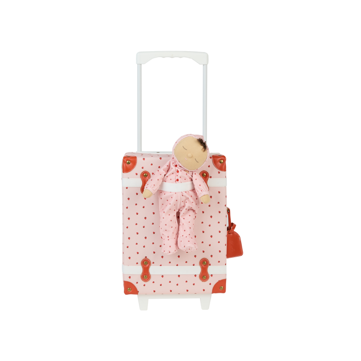 Olli Ella See-Ya Suitcase - Strawberry