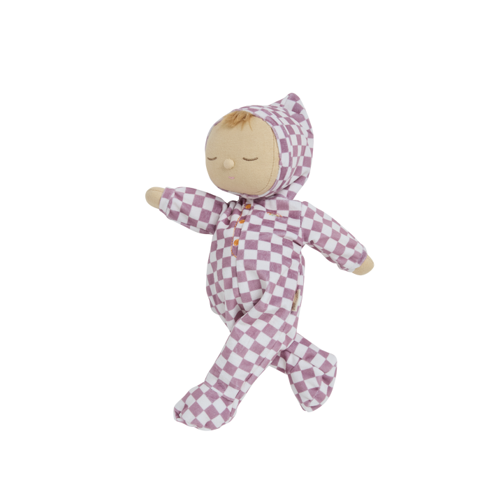 Olli Ella Dozy Dinkum Doll Twinkle - Plum Check