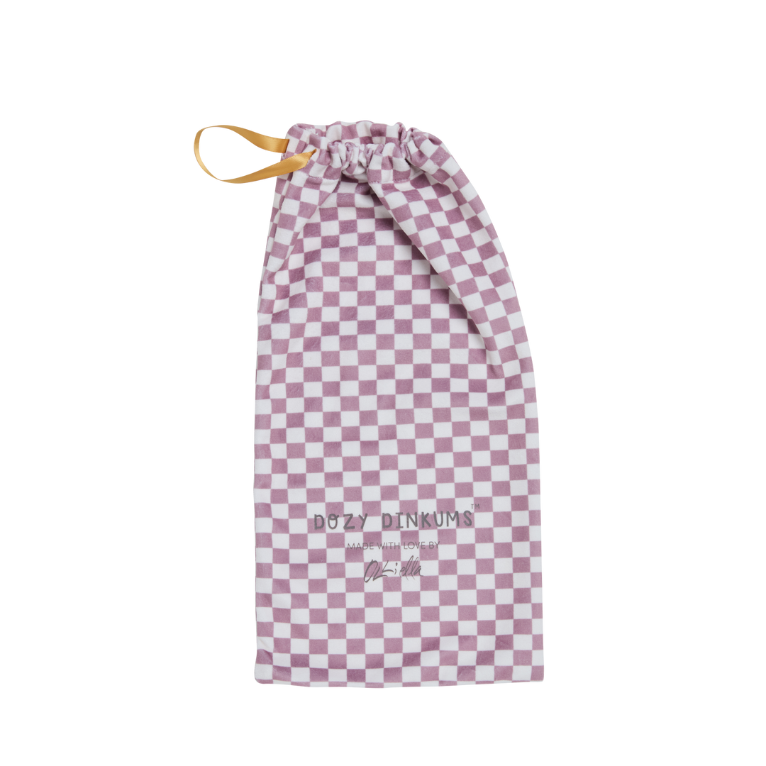 Olli Ella Dozy Dinkum Doll Twinkle - Plum Check