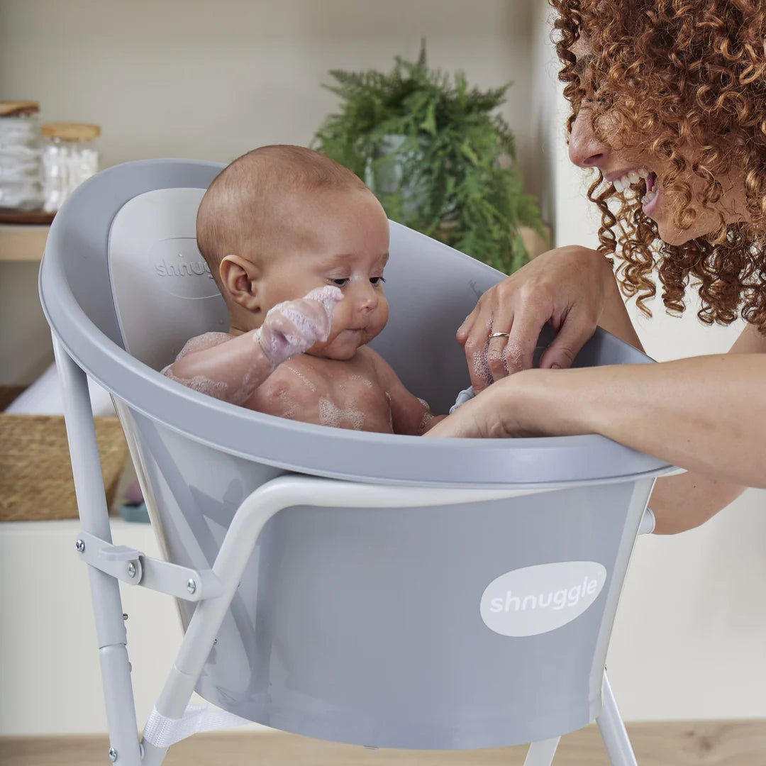 Shnuggle Baby Bath with Plug - Pebble Grey