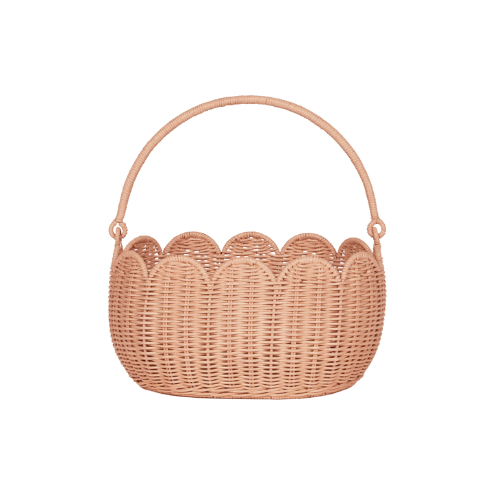 Olli Ella Petal Basket - Seashell Pink