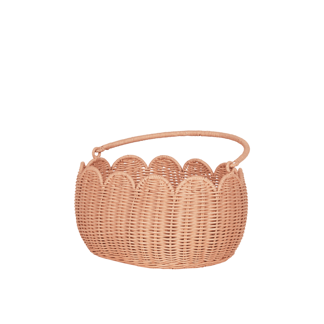 Olli Ella Petal Basket - Seashell Pink