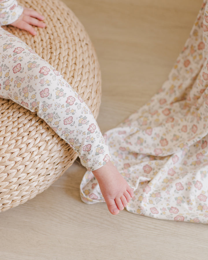 Quincy Mae Woven Swaddle - Bloom