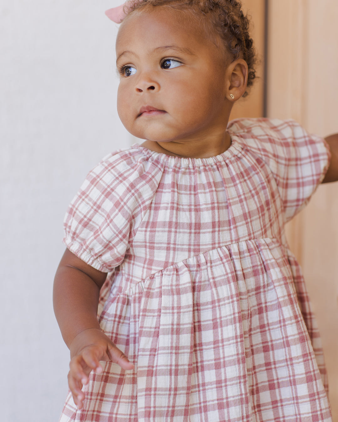 Quincy Mae Bella Dress - Pink Plaid