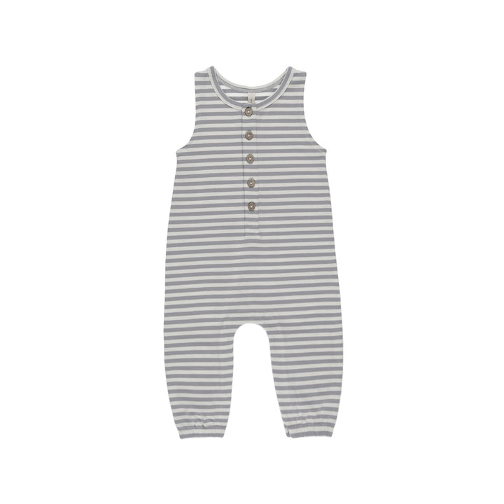 Quincy Mae Sleeveless Jumpsuit - Blue Stripe