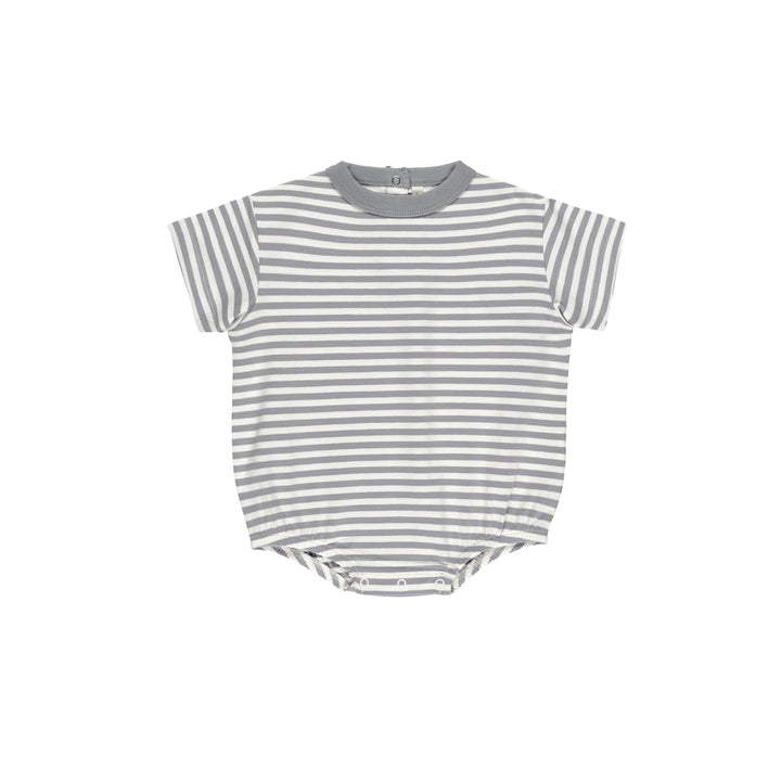 Quincy Mae Relaxed Bubble Romper - Blue Stripe