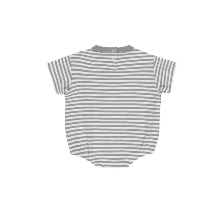 Quincy Mae Relaxed Bubble Romper - Blue Stripe