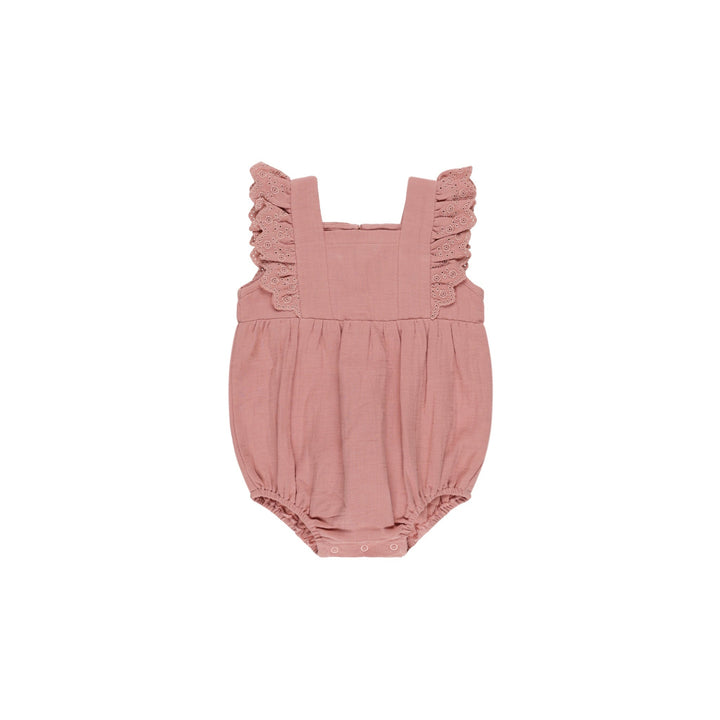 Quincy Mae Naomi Romper - Lipstick