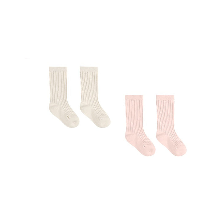 Quincy Mae Sock Set - Ivory, - Bubblegum