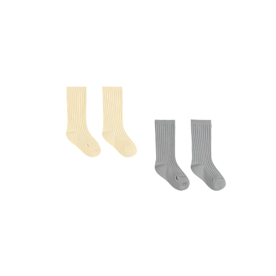 Quincy Mae Sock Set - Sky, Yellow