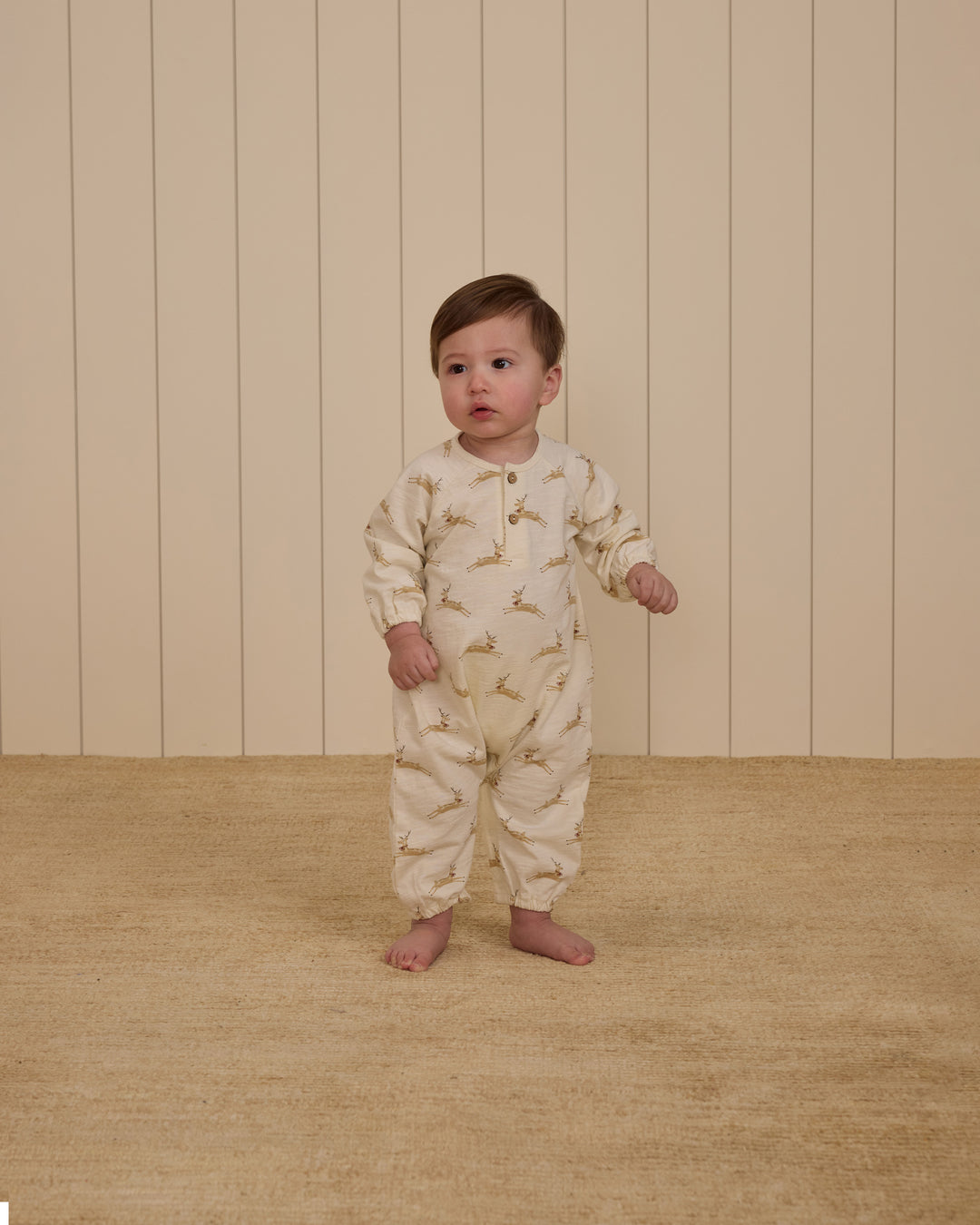 Rylee + Cru Henley Jumpsuit - Reindeer