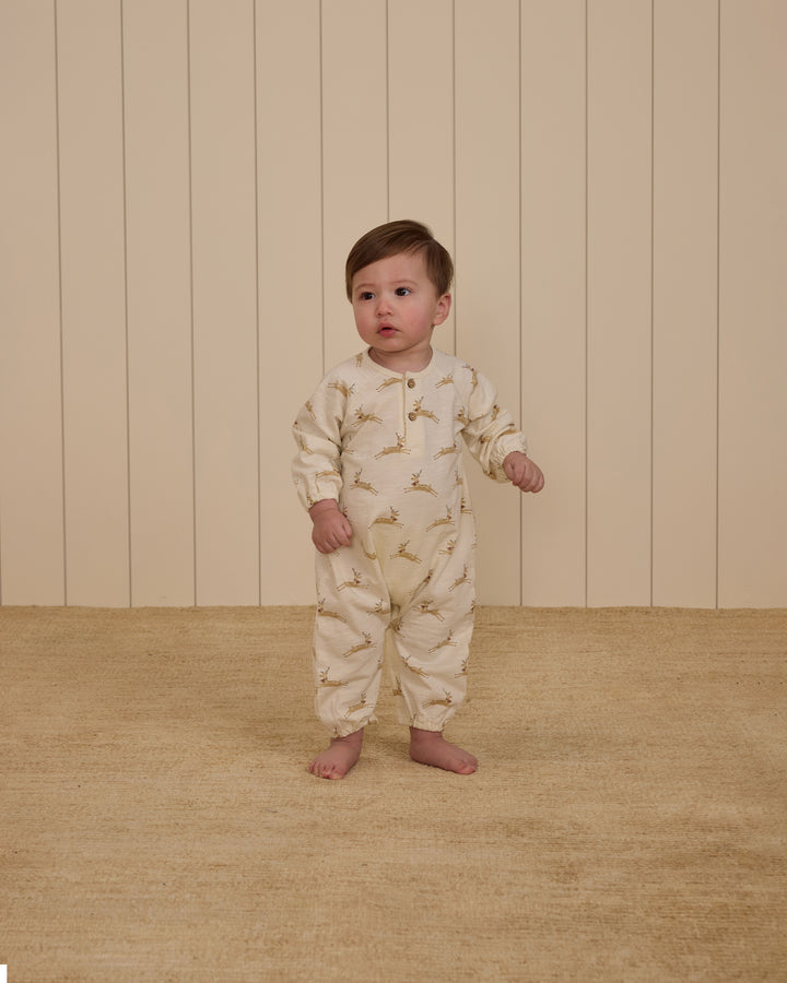 Rylee + Cru Henley Jumpsuit - Reindeer