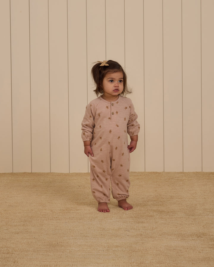 Rylee + Cru Henley Jumpsuit - Gingerbread