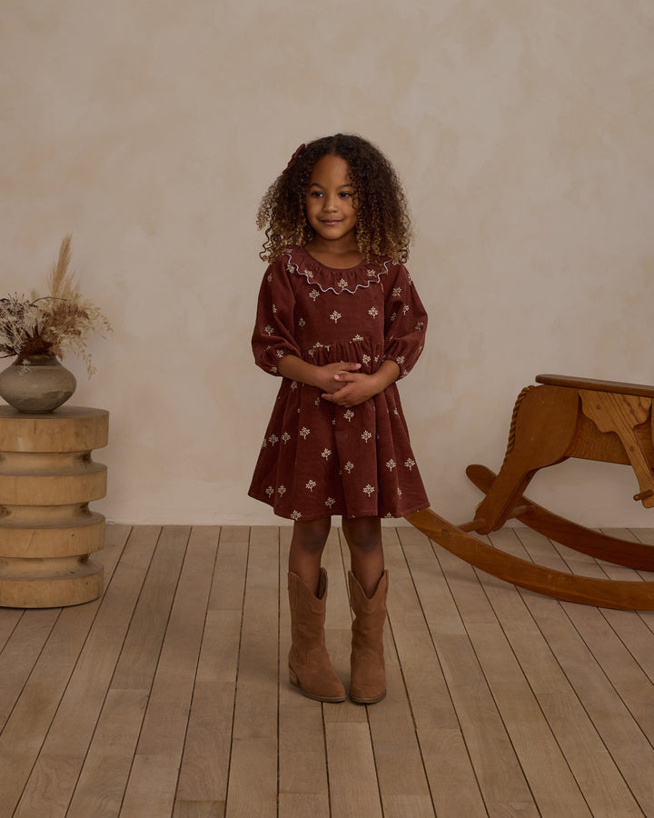 Rylee + Cru Freya Dress - Brick Floral