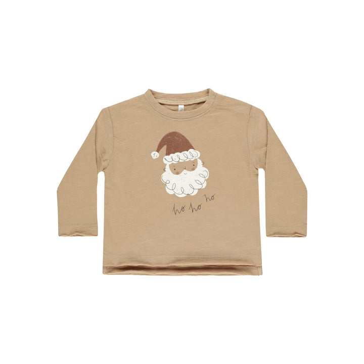 Rylee + Cru Raw Edge Long Sleeve Tee - Santa