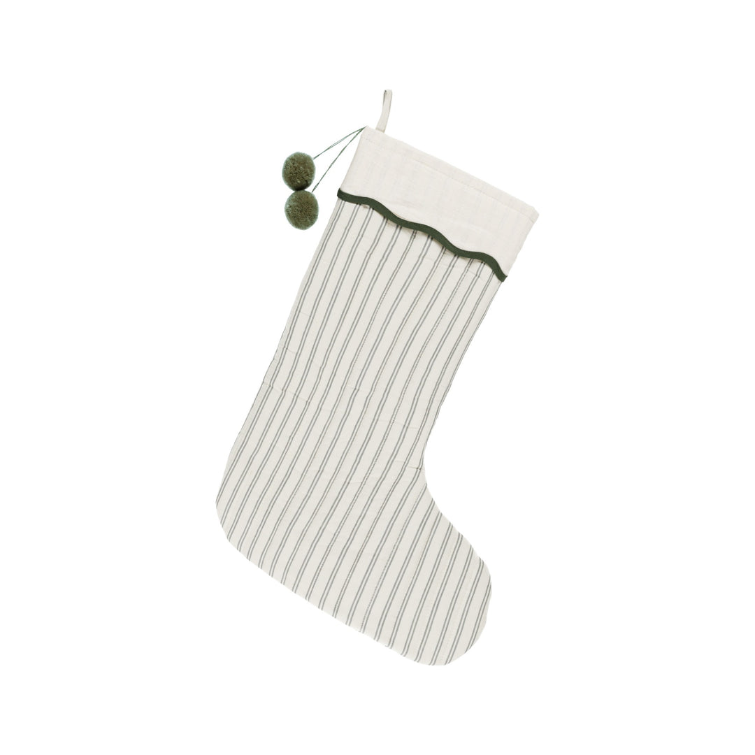 Rylee + Cru Christmas Stocking - Forest Pinstripe