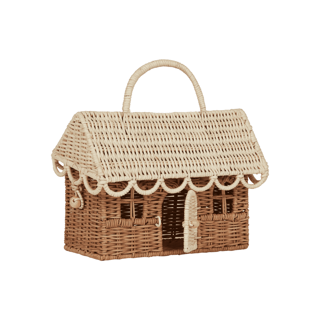 Olli Ella Gingerbread Casa Clutch - Natural/Straw