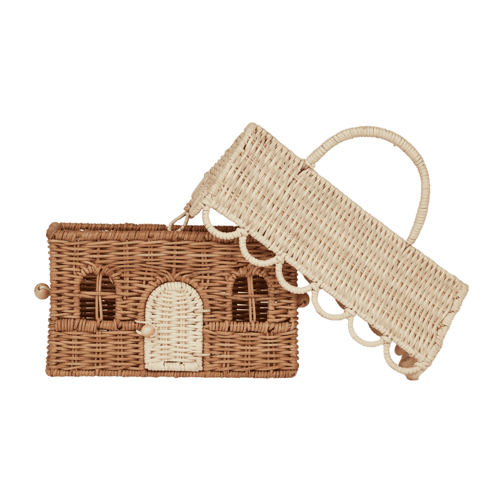 Olli Ella Gingerbread Casa Clutch - Natural/Straw