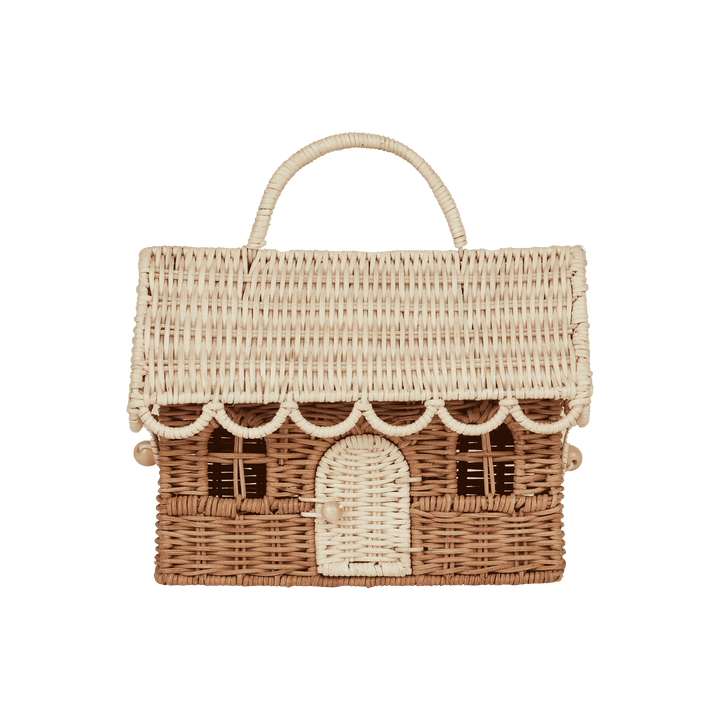 Olli Ella Gingerbread Casa Clutch - Natural/Straw