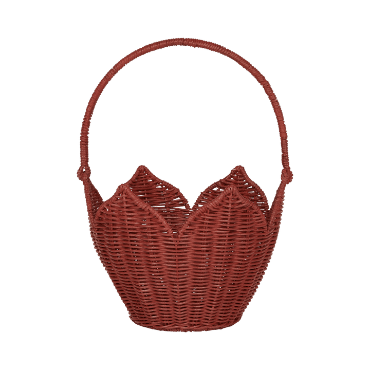 Olli Ella Poinsettia Basket - Red