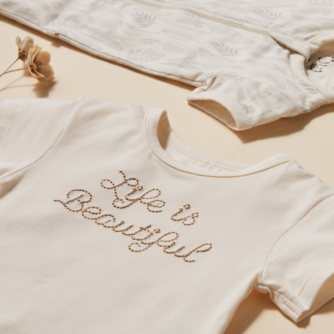 Wilson and Frenchy Life is Beautiful Organic Bodysuit