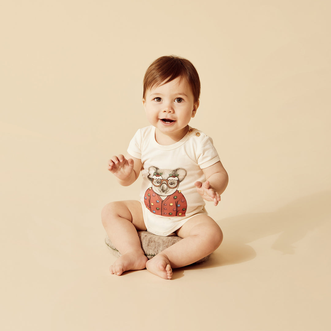 Wilson and Frenchy Koala Organic Christmas Bodysuit