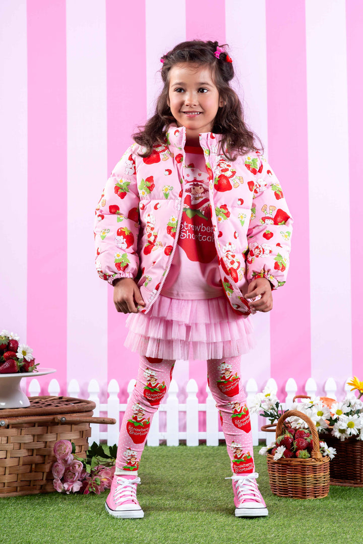 Rock Your Baby Padded Jacket With Lining - Strawberries Forever