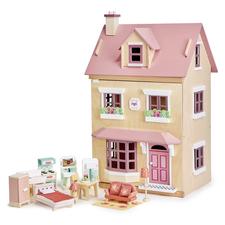 Foxtail Villa Doll House With Furniture - Redsigned