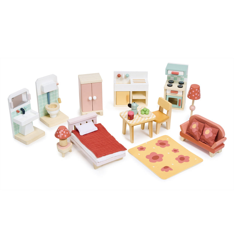 Foxtail Villa Doll House With Furniture - Redsigned