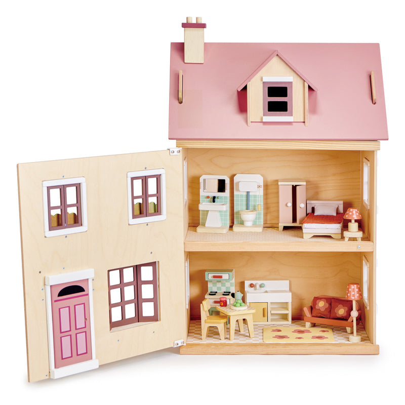 Foxtail Villa Doll House With Furniture - Redsigned