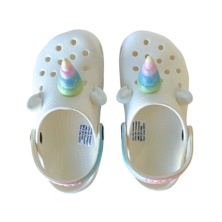 Crocs Classic I AM Rainbow Unicorn Clog - Chalk