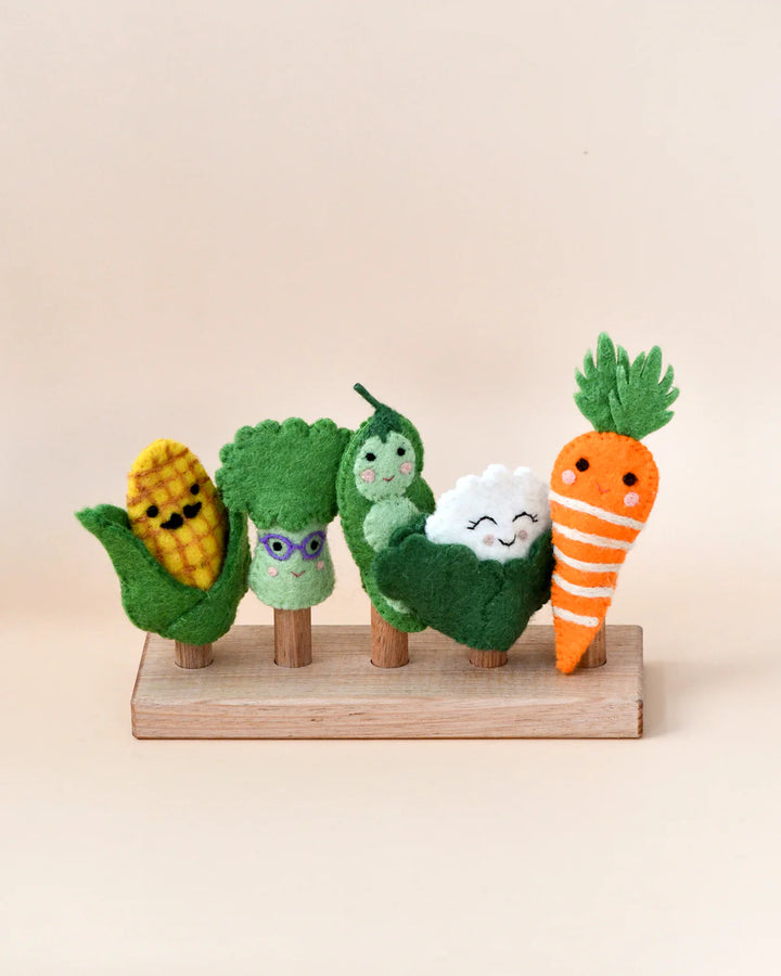 Tara Treasures Felt Vegetables Finger Puppets Set