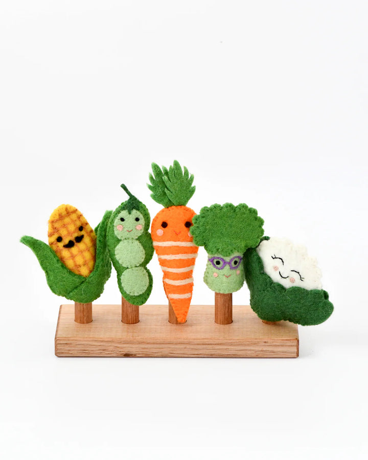 Tara Treasures Felt Vegetables Finger Puppets Set