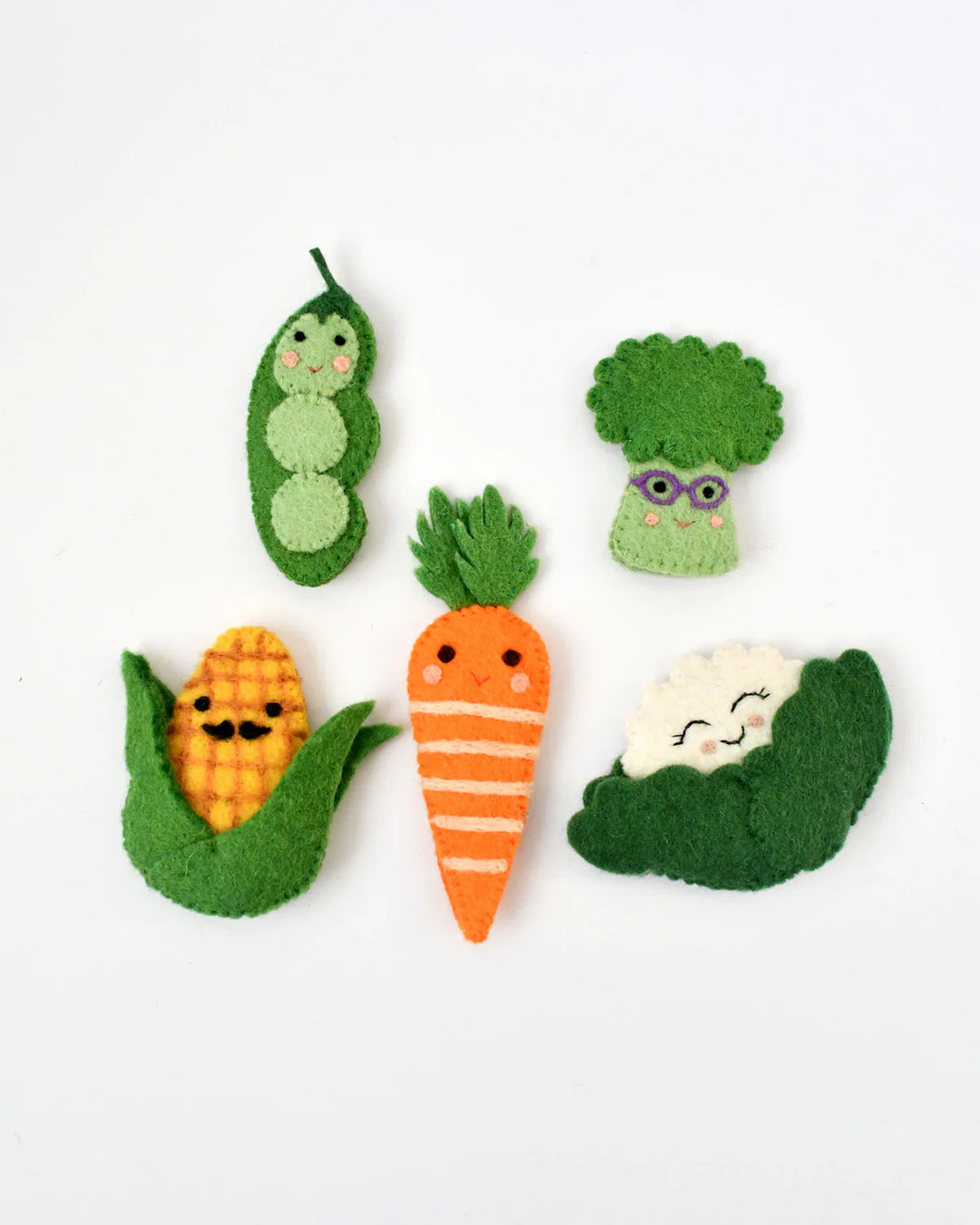 Tara Treasures Felt Vegetables Finger Puppets Set