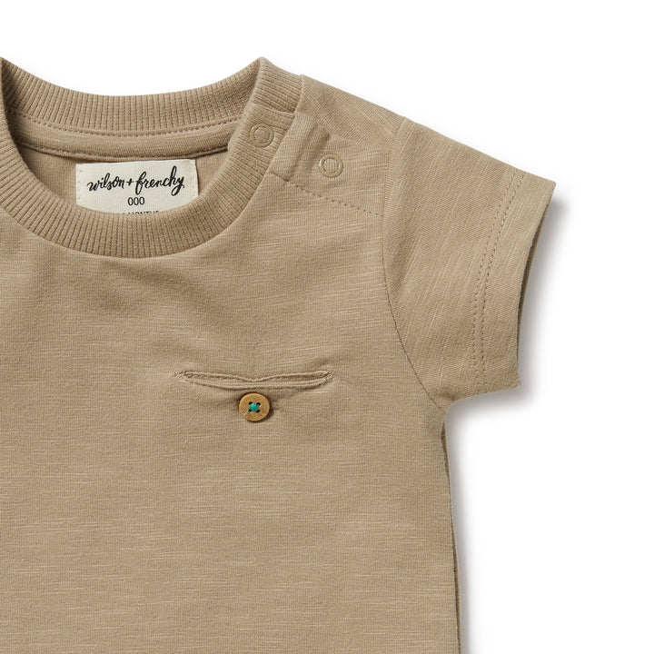 Wilson and Frenchy Driftwood Organic Pocket Tee