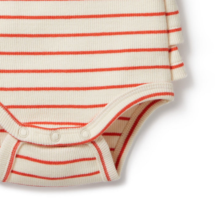 Wilson and Frenchy Petit Rouge Organic Ruffle Bodysuit