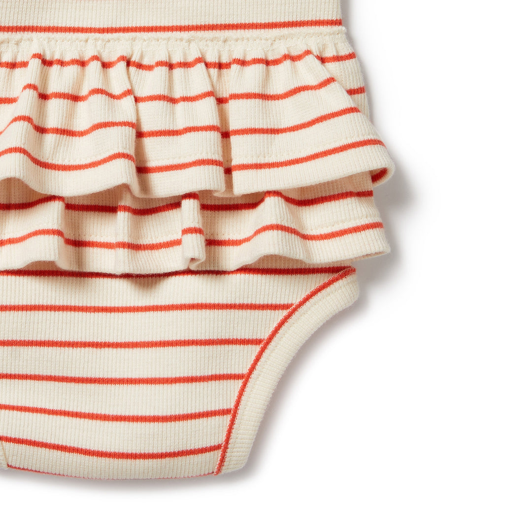 Wilson and Frenchy Petit Rouge Organic Ruffle Bodysuit