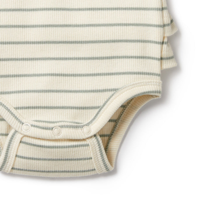 Wilson and Frenchy Petit Sage Organic Ruffle Bodysuit