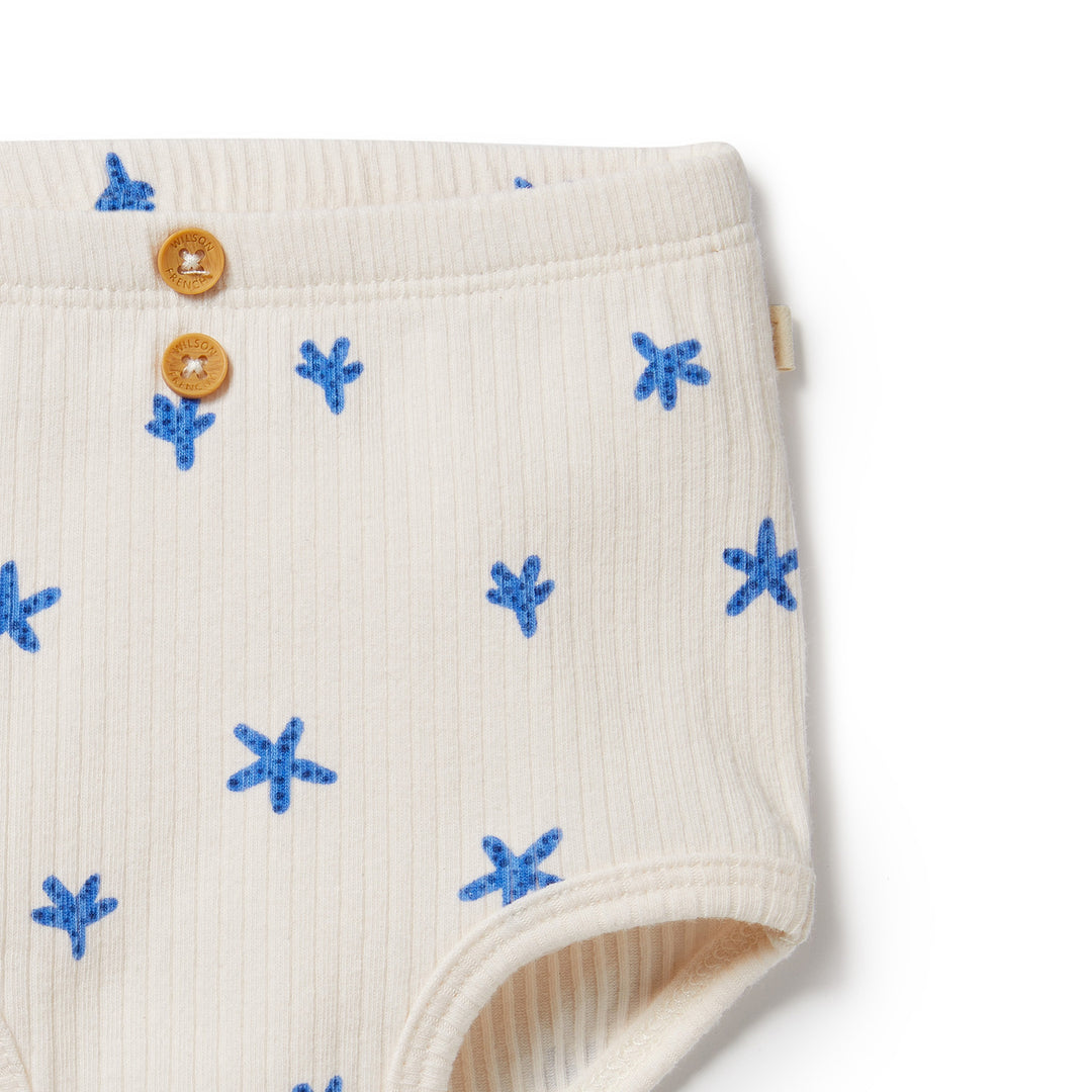 Wilson and Frenchy Little Starfish Organic Rib Nappy Pant