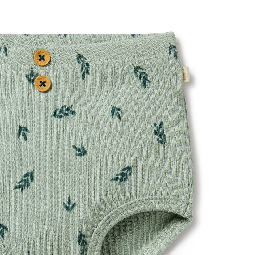 Wilson and Frenchy Falling Leaf Organic Rib Nappy Pant