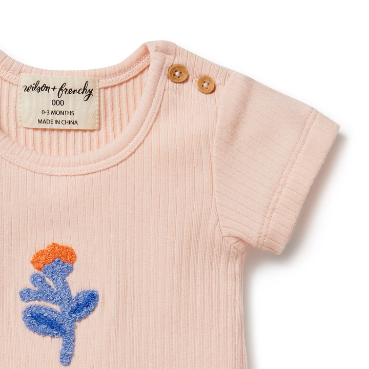 Wilson and Frenchy Little Flower Organic Rib Tee