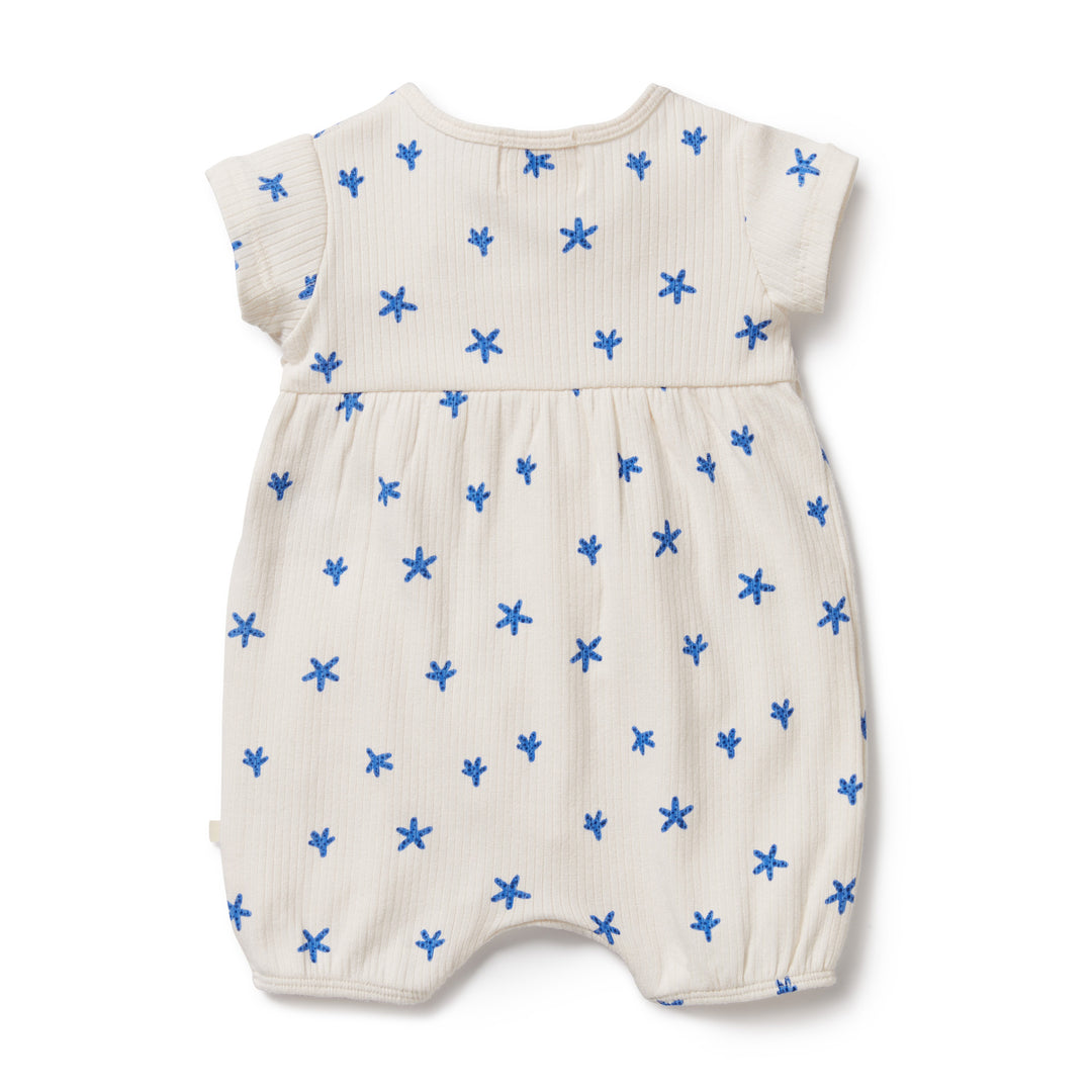 Wilson and Frenchy Little Starfish Organic Rib Playsuit