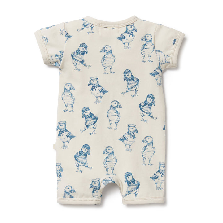 Wilson and Frenchy Petit Puffin Organic Boyleg Zipsuit