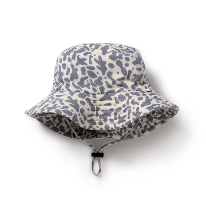 Wilson and Frenchy Blue Coral Organic Crinkle Sun Hat