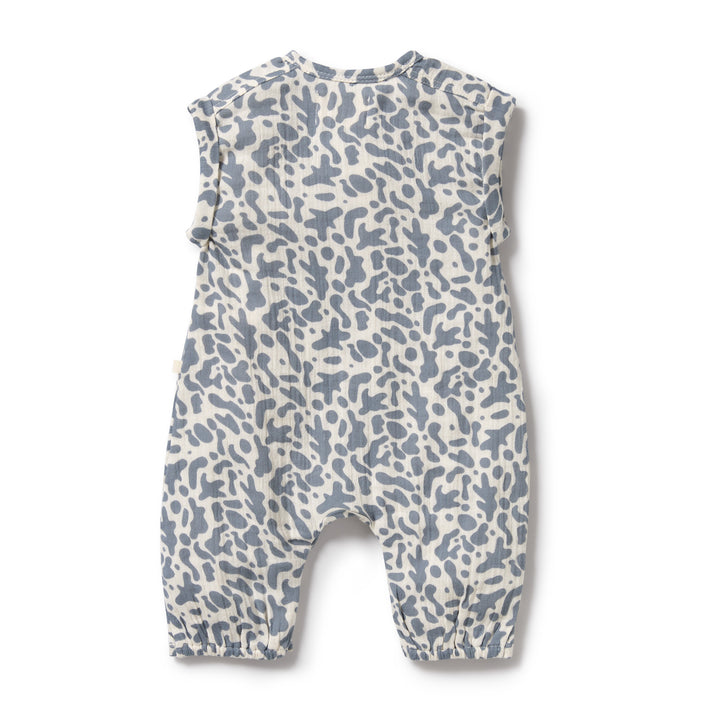 Wilson and Frenchy Blue Coral Organic Crinkle Growsuit