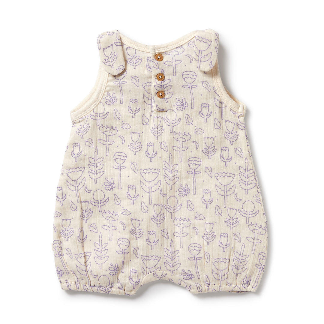 Wilson and Frenchy Flow Organic Crinkle Tie Playsuit